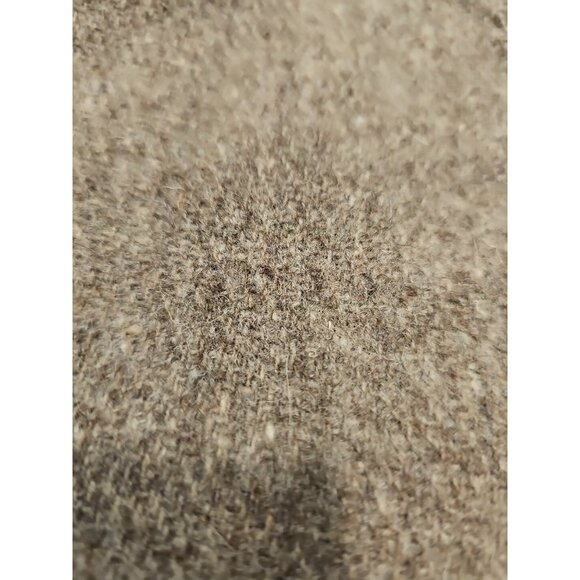 Vintage Wool Cape Western Poncho Fringe Coat One Size Ethnic Aztec Cape Taupe - Picture 5 of 8